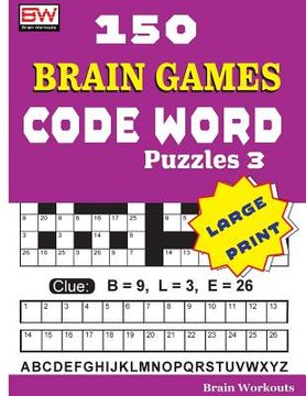 portada 150 Brain Games - Code Word Puzzles 3 (in English)