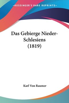 portada Das Gebierge Nieder-Schlesiens (1819) (en Alemán)