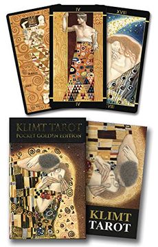 portada Golden Tarot of Klimt Mini Deck: Pocket Gold Edition (in English)