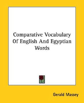 portada comparative vocabulary of english and egyptian words (in English)