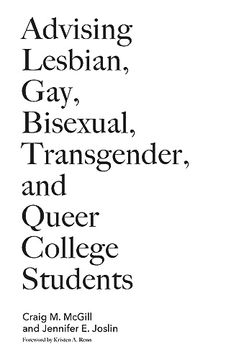portada Advising Lesbian, Gay, Bisexual, Transgender, and Queer College Students (en Inglés)