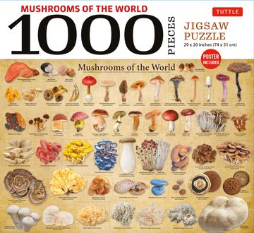 portada Mushrooms of the World - 1000 Piece Jigsaw Puzzle: For Adults and Families - Finished Puzzle Size 29 x 20 Inch (74 x 51 Cm); A3 Sized Poster (in English)