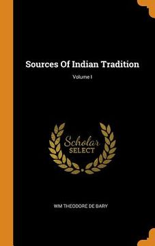 portada Sources of Indian Tradition; Volume i 