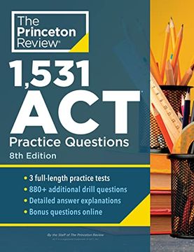 portada 1,531 act Practice Questions, 8th Edition: Extra Drills & Prep for an Excellent Score (College Test Preparation) 