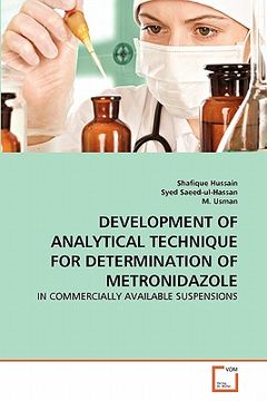 portada development of analytical technique for determination of metronidazole (en Inglés)