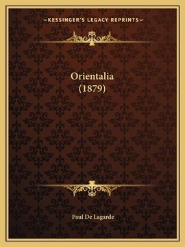 portada Orientalia (1879) (in German)