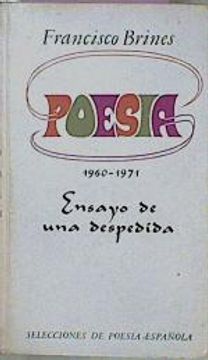 portada Poesia (1960-1971). Ensayo de una Despedida.