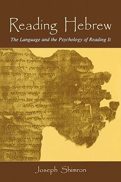 portada reading hebrew: the language and the psychology of reading it (en Inglés)