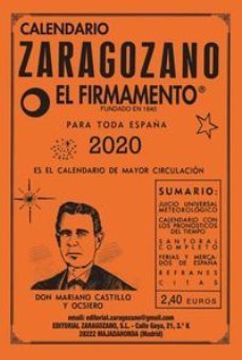 portada Calendario Zaragozano 2020