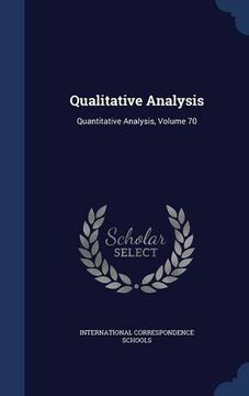 portada Qualitative Analysis: Quantitative Analysis, Volume 70