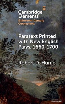 portada Paratext Printed With new English Plays, 1660-1700 (en Inglés)