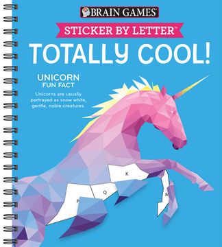portada Brain Games - Sticker by Letter: Totally Cool! (Sticker Puzzles - Kids Activity Book) (en Inglés)