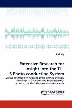 portada extensive research for insight into the tl - s photo-conducting system (en Inglés)