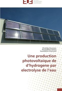 portada Une Production Photovoltaique de D'Hydrogene Par Electrolyse de L'Eau