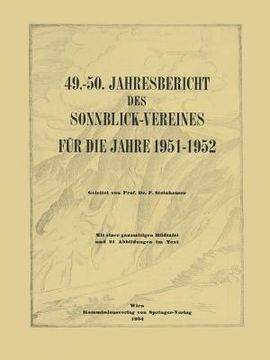 portada 49.-50. Jahresbericht Des Sonnblick-Vereines Für Die Jahre 1951-1952 (en Alemán)