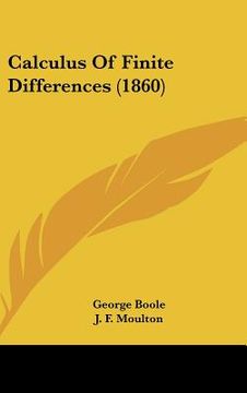 portada calculus of finite differences (1860) (en Inglés)