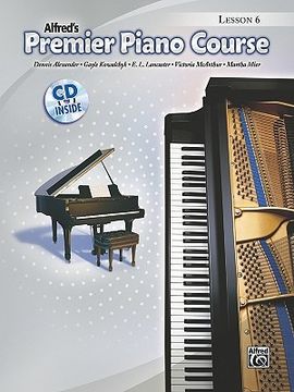 portada alfred's premier piano course, lesson 6 [with cd (audio)] (en Inglés)