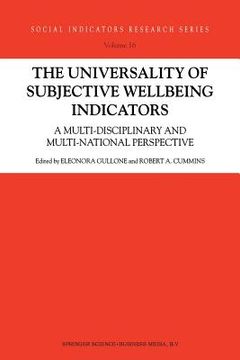 portada The Universality of Subjective Wellbeing Indicators: A Multi-Disciplinary and Multi-National Perspective (en Inglés)