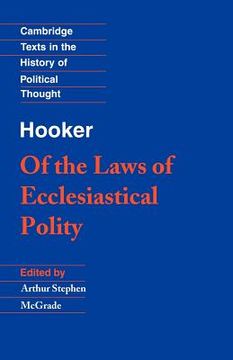 portada Hooker: Of the Laws of Ecclesiastical Polity Paperback: Preface, Bk. 1 & Bk. 7 (Cambridge Texts in the History of Political Thought) (in English)