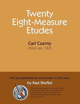 portada twenty eight-measure etudes [of] carl czerny: with accompaniments for second piano or midi player (in English)