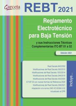 portada Reglamento Electrotecnico Para Baja Tension (Rbt) -2021 (in Spanish)