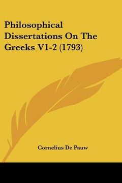 portada philosophical dissertations on the greeks v1-2 (1793) (en Inglés)