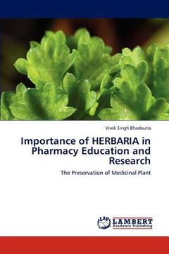 portada importance of herbaria in pharmacy education and research