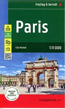 portada Paris, Pocket City map 1: 11,000 (English, French, German, Italian and Spanish Edition)