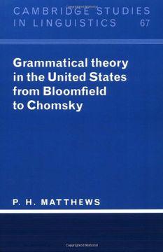 portada Grammatical Theory in the United States Paperback: From Bloomfield to Chomsky (Cambridge Studies in Linguistics) 