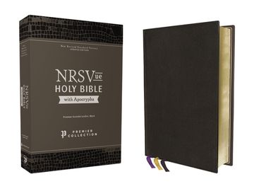 portada Nrsvue, Holy Bible With Apocrypha, Premium Goatskin Leather, Black, Premier Collection, art Gilded Edges, Comfort Print 
