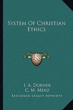 portada system of christian ethics (in English)