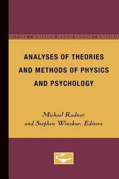 portada analyses of theories and methods of physics and psychology (in English)