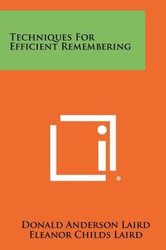 portada techniques for efficient remembering (en Inglés)