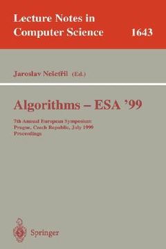 portada algorithms - esa'99: 7th annual european symposium, prague, czech republic, july 16-18, 1999 proceedings (en Inglés)
