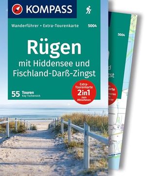 portada Kompass Wanderführer Rügen, mit Hiddensee und Fischland-Darß-Zingst, 55 Touren mit Extra-Tourenkarte (en Alemán)