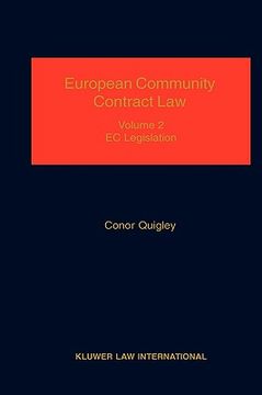 portada european community contract law, volume 1, the effect of ec legislation on contractual rights, obligations and remedies