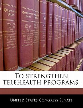portada to strengthen telehealth programs. (en Inglés)