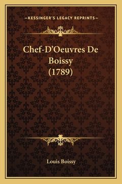 portada Chef-D'Oeuvres De Boissy (1789) (en Francés)