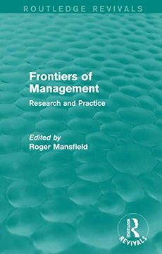 portada Frontiers of Management (Routledge Revivals) (in English)