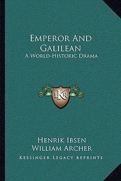 portada emperor and galilean: a world-historic drama (en Inglés)
