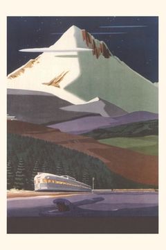 portada Vintage Journal Streamlined Train and Mountain (en Inglés)