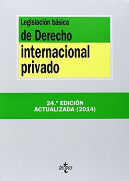 portada Legislación Básica De Derecho Internacional Privado (derecho - Biblioteca De Textos Legales) (in Spanish)