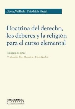 portada Doctrina del Derecho, los Deberes y la Religión Para el Curso Elemental
