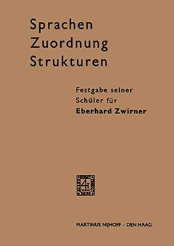 portada Sprachen - Zuordnung - Strukturen: Festgabe Seiner Schüler Für Eberhard Zwirner (en Alemán)