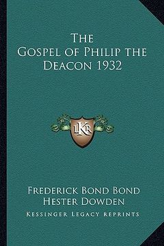 portada the gospel of philip the deacon 1932