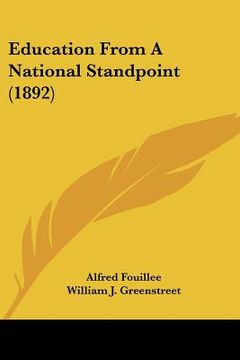 portada education from a national standpoint (1892) (en Inglés)