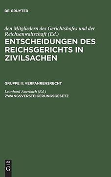 portada Zwangsversteigerungsgesetz (en Alemán)