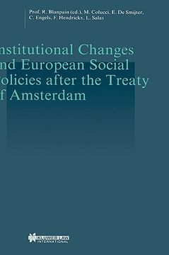 portada institutional changes and european social policies after the treaty of amsterdam: (en Inglés)