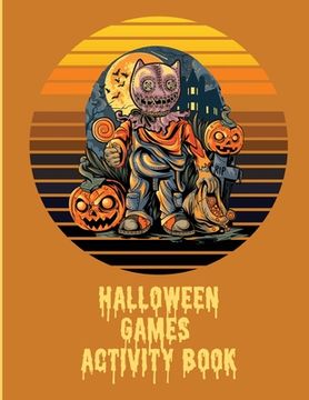 portada Halloween Games Activity Book For Kids: For Teens Holiday Matching Word Scrambles