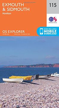 portada Ordnance Survey Explorer 115 Exmouth & Sidmouth map With Digital Version
